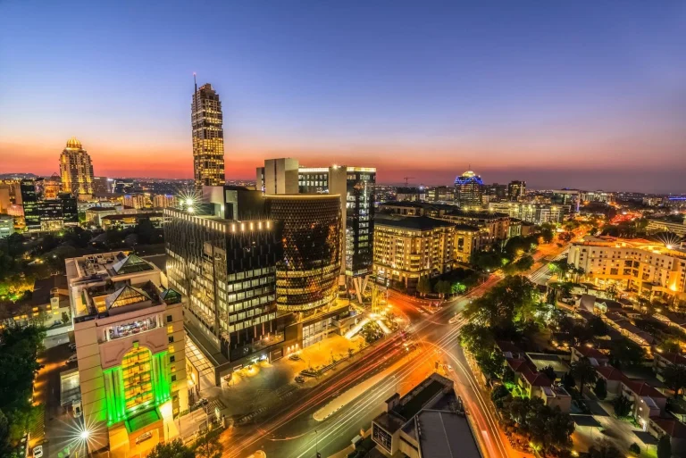 Staying Safe in Gauteng: Practical Tips for Visitors Sandton skyline at dusk, Johannesburg