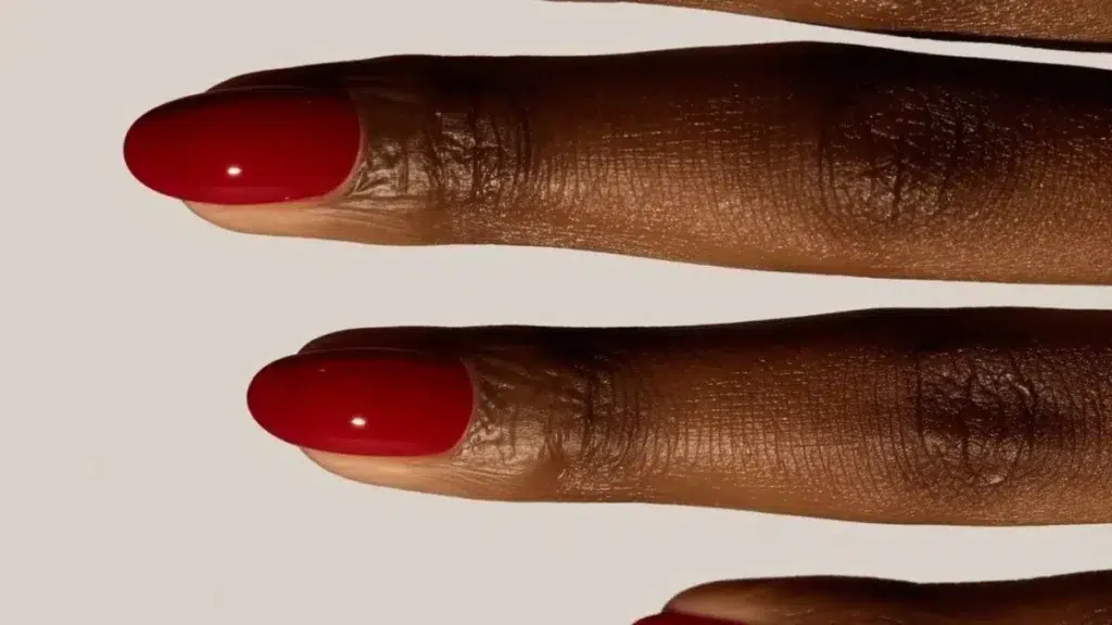 Velvet red nails