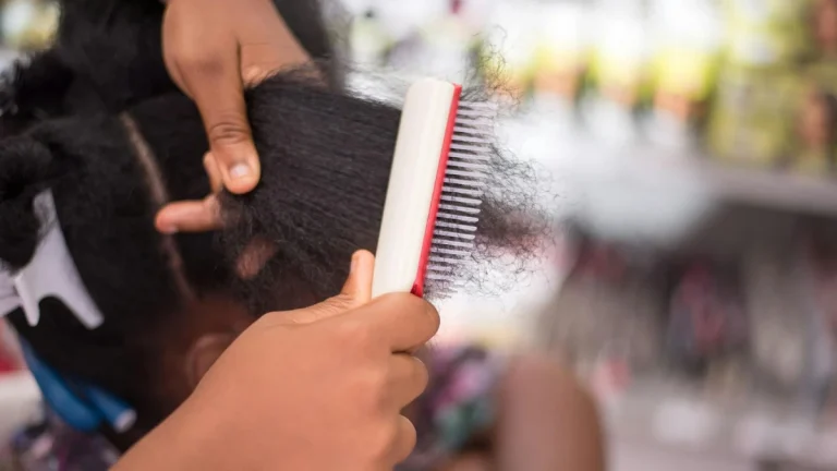 Combing natural hair