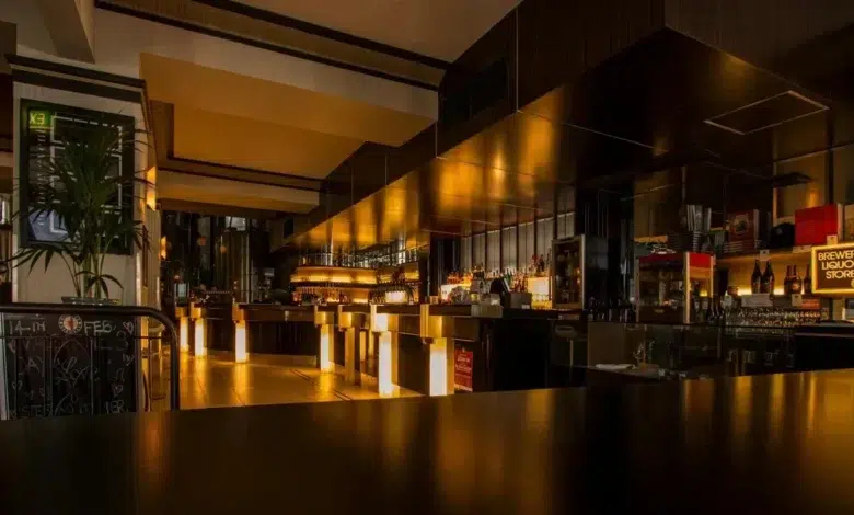 Empty Bar Filled With Lights