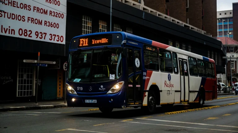 Rea Vaya Metro City Bus In Johannesburg. South Africa