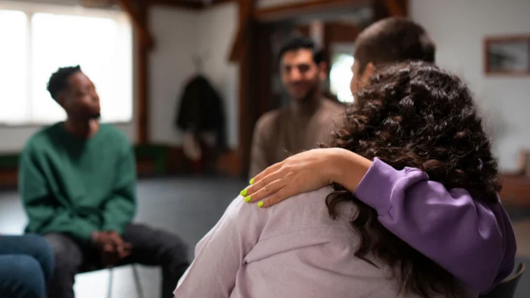 People meeting in support group