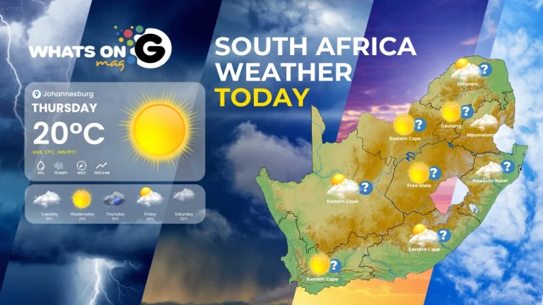 Today's Weather - Thursday, 15 May 2025 - in South Africa