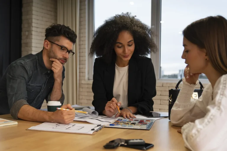 Woman negotiating salary in a modern office setting