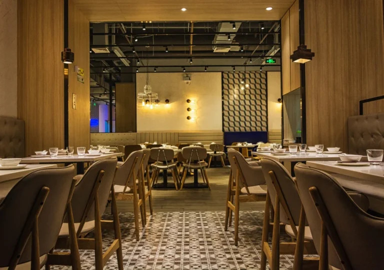 Interior of Marble Restaurant in Rosebank, Johannesburg – one of the best restaurants in Gauteng, known for its open-fire cooking and skyline views.