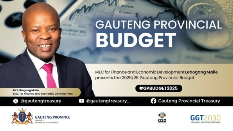 Gauteng 2025/26 Budget Speech: Key Allocations, Priorities, and Economic Recovery Plans