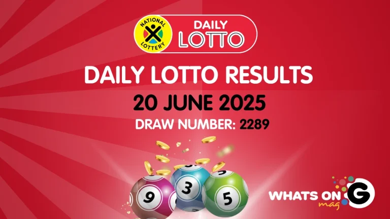 Ithuba Daily Lotto Results for 20/06/2025