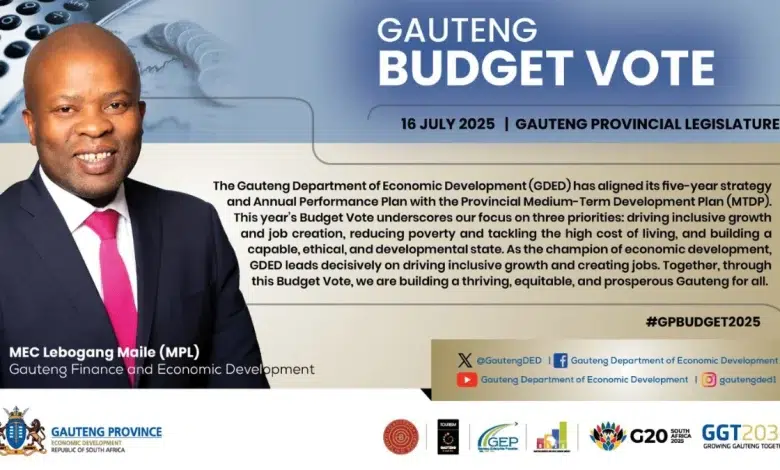 Gauteng MEC Lebogang Maile Tables 2025/26 Budget Vote in Provincial Legislature