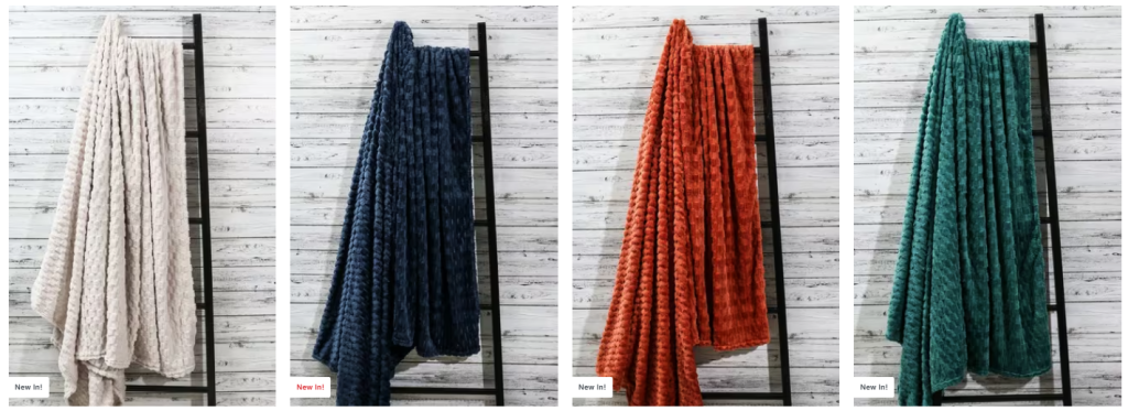 Block Coral Fleece Blanket
