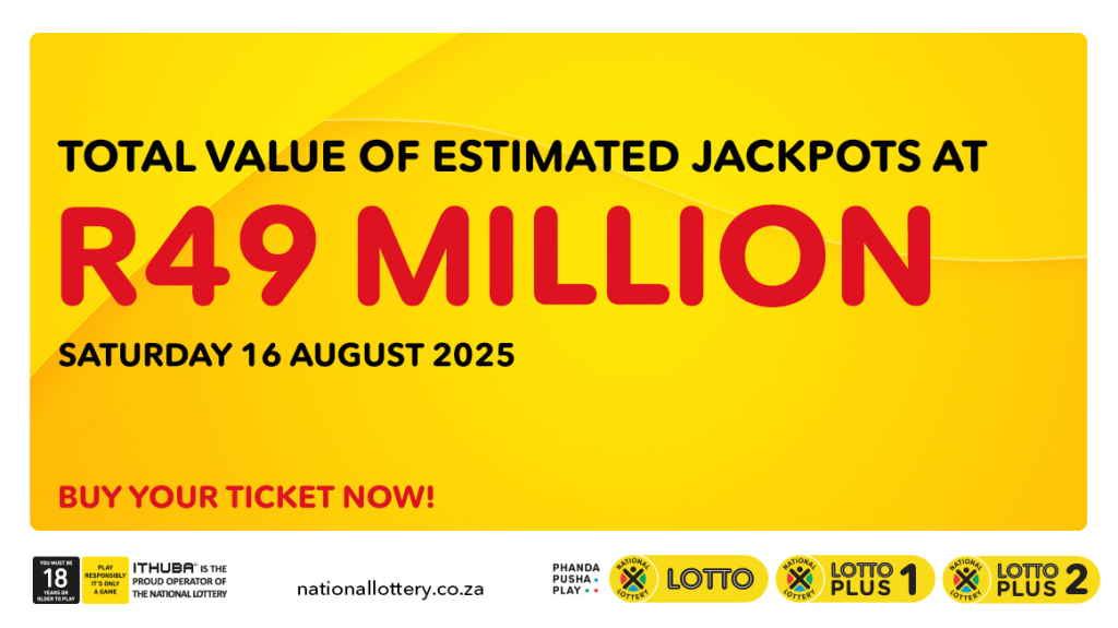 Lotto Jackpot for Saturday, 16 August 2025