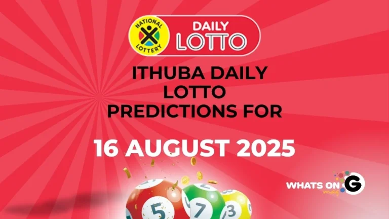Ithuba Daily Lotto Predictions for 16 August 2025