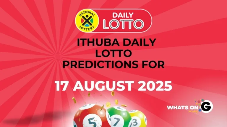 Ithuba Daily Lotto Predictions for 17/08/2025