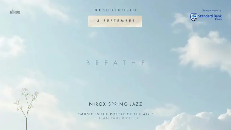 NIROX Spring Jazz 2026 Rescheduled to Sunday 13 September After Weather Warning NIROX Spring Jazz 2026 Rescheduled to Sunday 13 September After Weather Warning