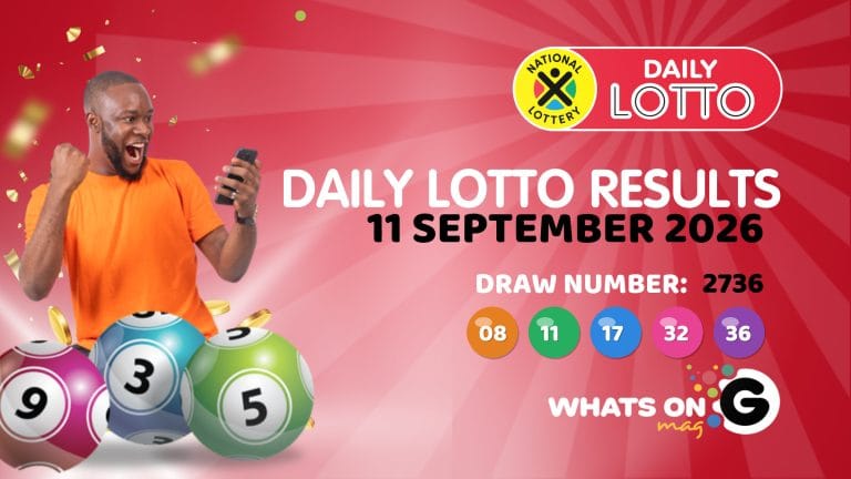 Daily Lotto Results Friday, 11 September 2026 Draw 2736