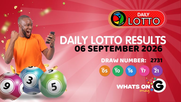 Daily Lotto Results Sunday, 06 September 2026 Draw 2731 Daily Lotto Results Sunday, 06 September 2026 Draw 2731 winning numbers