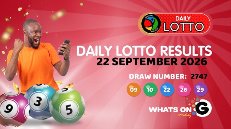 Daily Lotto Results Tuesday, 22 September 2026 Draw 2747 winning numbers