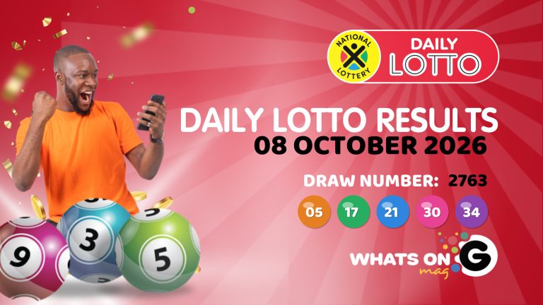 Daily Lotto Results Thursday, 08 October 2026 Draw 2763