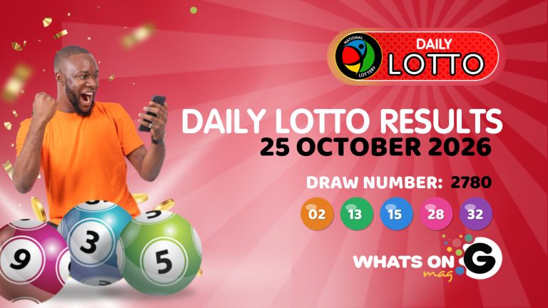 Daily Lotto Results Sunday, 25 October 2026 Draw 2780 Daily Lotto Results Sunday, 25 October 2026 Draw 2780