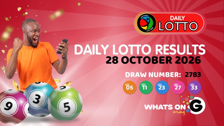 Daily Lotto Results Wednesday, 28 October 2026 Draw 2783 Daily Lotto Results Wednesday, 28 October 2026 Draw 2783