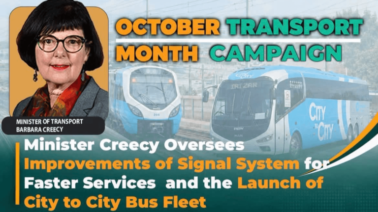 Transport Month 2026: Minister Creecy Inspects Mabopane Rail Upgrades And Launches New City To City Bus Fleet In Pretoria Transport Month 2026: Minister Creecy Inspects Mabopane Rail Upgrades And Launches New City To City Bus Fleet In Pretoria