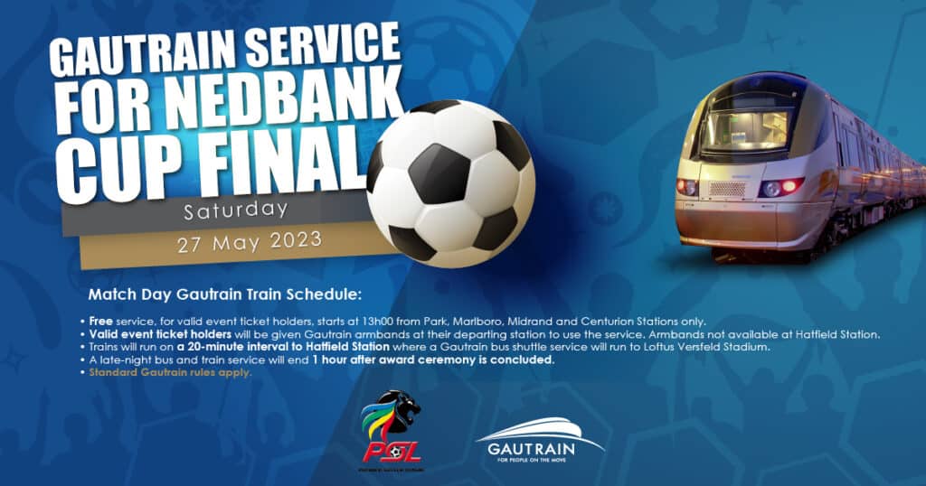 Nedbank Cup Challenge – Gautrain is supporting the Nedbank Cup Challenge offering a free service to spectators