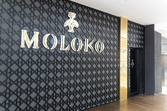 Moloko Pretoria exterior wall with Moloko logo