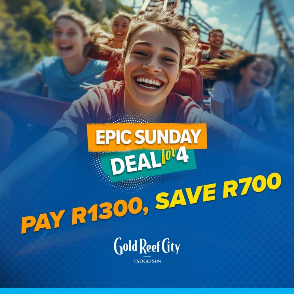 Gold Reef City- Epic Sunday deal for 4
