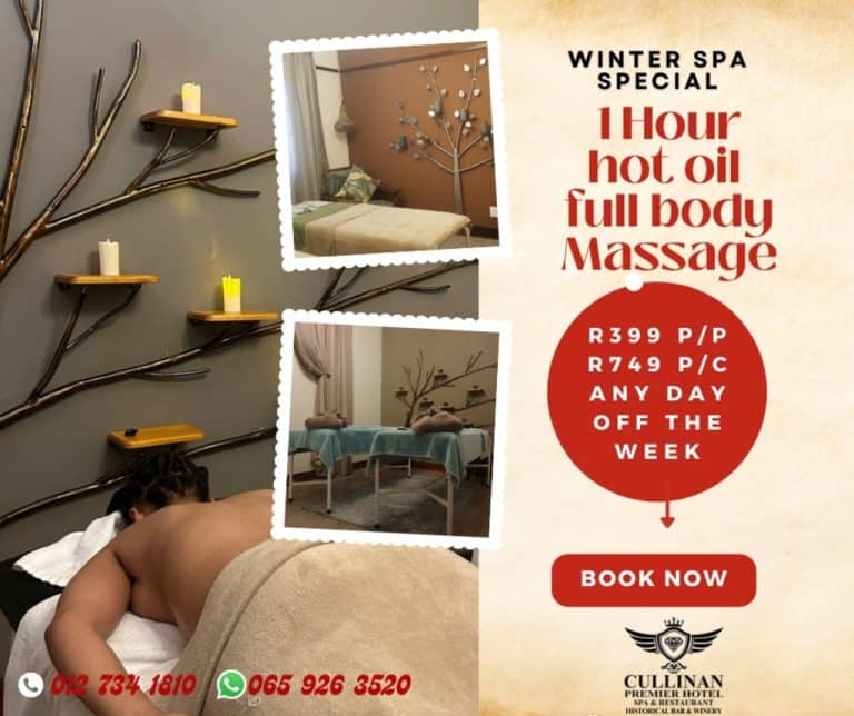 Cullinan Winter Spa Special: Full Body Massage