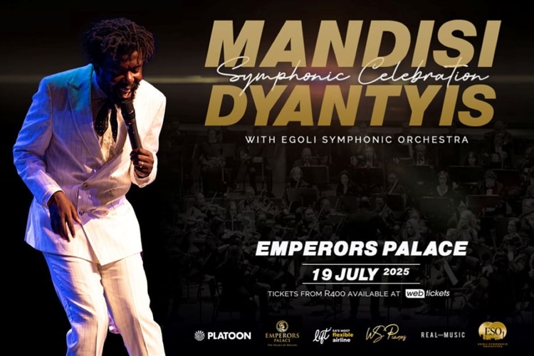 Mandisi Dyantyis Symphonic Celebration Emperors Palace Centre Court