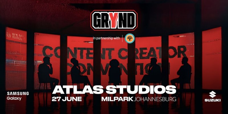 GRYND 2026 YFM creator event at Atlas Studios Johannesburg