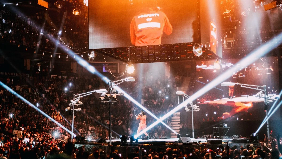 J. Cole performing live — Fall-Off World Tour at FNB Stadium Johannesburg