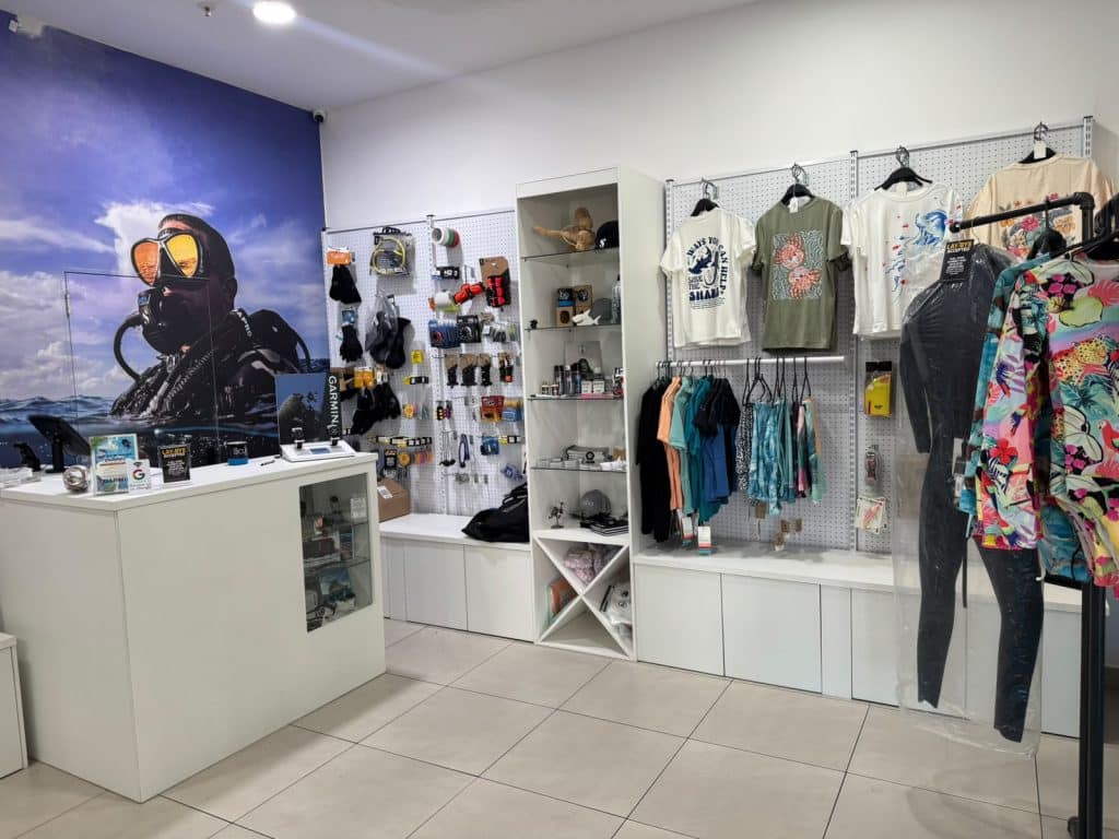 Inside the Scuba Evolution dive shop